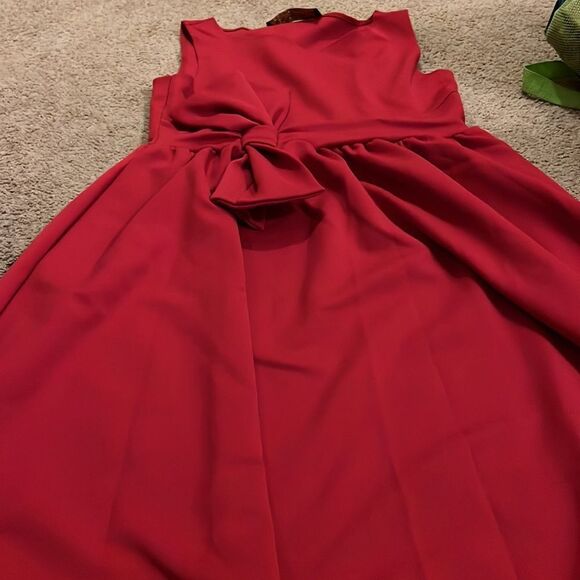 Lindy bop red scuba knit dress M - Picture 4 of 6